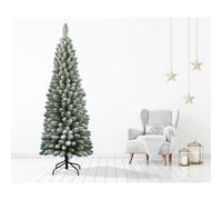 Albero di Natale Silvestre Floccato - 240 cm Verde SLIM