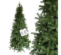 Albero di Natale Slim Realistico in PVC, Elegante, Ideale per Spazi Ridotti