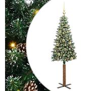 Albero di Natale snodato con 150 LED Verde e Bianco 150 cm, design conico illuminazione calda, PVC alta qualità, base metallo stabilità sicurezza, luce bianca atmosfera accogliente, alimentazione USB