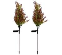 Albero di Natale solare 2 pezzi LED 600mAh IP65 Luci di Natale solari impermeabili Albero esterno a luce per percorso da giardino