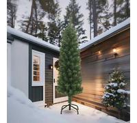 vidaXL Albero di Natale Sottile con Base 270 cm in PVC