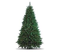 Albero Di Natale 120cm New Tiffany Super Folto 326 Rami Pino Verde Base a Croce