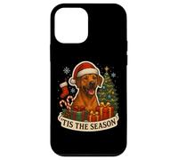 Albero di Natale Tis The Season Rhodesian Ridgeback Dog Custodia per iPhone 12 mini