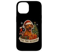 Albero di Natale Tis The Season Rhodesian Ridgeback Dog Custodia per iPhone 14