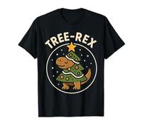 Albero di Natale Tree-Rex Dinosauro Divertente Vacanza Maglietta