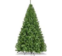 Albero di Natale verde, artificiale, 180 cm, realistico e realistico, con supporto (180 cm)