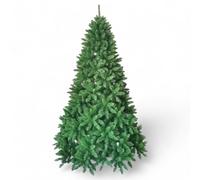 Albero di natale verde con rami in pvc e base in metallo Himala