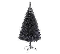 Albero di Natale verde, nero, bianco, 230 rami (nero)