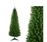 Albero di Natale Verde Slim Salva Spazio 240 cm PVC Ignifugo con Apertura Rapida ad ombrello 664 cime d86 di ingombro