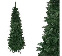 Albero di natale verde slim VARIE MISURE artificiale alto stretto SALVASPAZIO folto pieno ignifugo apertura ad ombrello (misura 180cm)