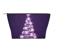 Albero di Natale viola, Borsa da toilette Borsa per trucco Borsa per cosmetici Borsa da toilette da viaggio portatile