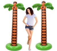 Albero di palma gigante, 2 pezzi, 180 cm, albero decorativo gonfiabile, adatto per feste tropicali, feste in spiaggia, feste estive