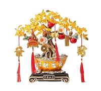 Albero di Pietre Portafortuna in Cristallo Ornamento for Albero dei Soldi in Cristallo, lingotto d'oro della Fortuna Che Apre Le Decorazioni for la casa Albero di Pietre preziose(Orange)