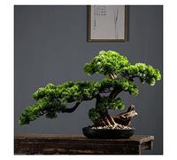 Albero di pino finto bonsai, pianta artificiale per esposizione desktop, decorazione da giardino zen, pianta da casa in vaso