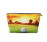 Albero di tramonto della pallina da golf di sport, Borsa da toilette Borsa per trucco Borsa per cosmetici Borsa da toilette da viaggio portatile