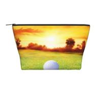 Albero di tramonto della pallina da golf di sport, Borsa da toilette Borsa per trucco Borsa per cosmetici Borsa da toilette da viaggio portatile