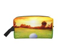 Albero di tramonto della pallina da golf di sport, Borsa per il trucco Borsa per cosmetici Borsa da viaggio portatile da viaggio Borsa per trucco Organizer