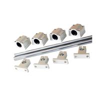 Albero di Trasmissione Albero guida lineare, asse ottico 8 mm, 10 mm, 12 mm + supporto albero SK8/10/12 + blocco cuscinetto SCS8/10/12UU adatto per parti CNC Albero motore Kit(10mm,500mm)