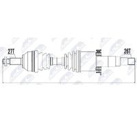 Albero Di Trasmissione Destro Jaguar X-Type 2.1 V6, 2.0D, 2.2D 02- Nuovo