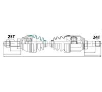 Albero Di Trasmissione Fiat Doblo 223 1.3JTD 04-10, 1.9JTD 01-10 Sinistro