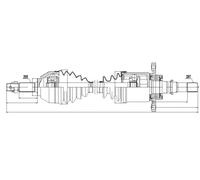 NTY NPW-NS-043 Semiasse