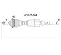 NTY NPW-PE-004 Semiasse