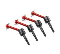 Albero di Trasmissione RC per Tamiya per TT01 TT02 TT01D TT01E TA04 4 Pz Metallo Universale Albero di Trasmissione Albero di Trasmissione CVD 53792 1/10 RC Auto Aggiornamenti Parti(Red)