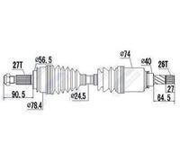 SPIDAN 24721 Semiasse