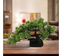 Albero di visualizzazione da tavolo con albero di pino bonsai artificiale