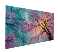 Albero Diamond Painting Kit Completo, Diamond Painting Astratto, Diamante Dipingere con i Numeri Adulti 100x200 cm, Kit Punto Croce Diamantini Crystal Art Pittura Con Numeri, Decorazioni Casa JXL-8129