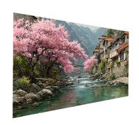 Albero Diamond Painting Kit Completo, Diamond Painting Fiori di ciliegio, Diamante Dipingere con i Numeri Adulti 100 x 200CM, Kit Punto Croce Diamantini Crystal Art Pittura Con Numeri, Regalo JXL10069
