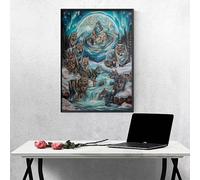 Albero Diamond Painting Lupo Diamond Painting Kit Completo Pittura Diamante Quadri Con Perline, DIY Pittura Diamante Adulti Strass Kit Punto Croce, Decorazioni, Regalo Donna 40x50cm PJY9 Q-8