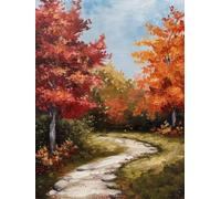 Albero Fai Da Te Dipingere con i Numeri Adulti, Paesaggio Paint by Numbers, Disegni da Colorare per Adulti con Pennelli e Vernice Acrilica, Hobby Creativi, Regalo, Decorazioni Casa, 60x90cm H-4247