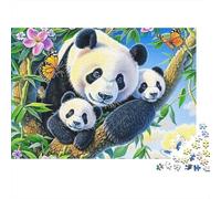 Albero genealogico dei panda, puzzle da 1000 pezzi, famiglia di panda nel bambù, gioco educativo per adulti, decorazione per la casa, difficile, stimolante, per compleanni, 38x26 cm, regalo