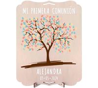 Albero impronte comunione o matrimonio. Serve come libro degli ospiti o firme. Regali per ragazzi o ragazze nella prima comunione. Ricordo gli ospiti.