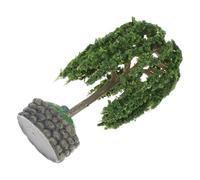 Albero in Miniatura per Diorama, Realistico, Verde, con Base | Plastica, Forma Naturale e Fusto Realistico, per Villaggi in Scala e Scene di Sabbia