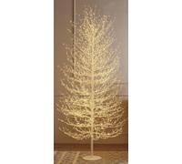 ALBERO LUCI LED NATALE LUMINARIE LUCE CALDA VETRINA ALLESTIMENTO RAMI BIANCO