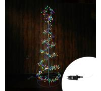 Albero luminoso a spirale da 350 Led altezza 180cm Multicolore Wisdom