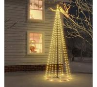 Albero Luminoso Led da esterno, con 360 led bianco caldo con base in ferro verde, alto 2 mt, con giochi di luce per rendere sempre varie e mai noiose le tue decorazioni Natalizie
