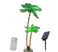 Albero luminoso solare per esterni, albero luminoso a LED, decorazione natalizia, per interni ed esterni, con telecomando, 180 cm, luce bianca calda e verde (1,8 m)