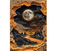Albero lunare astratto Puzzle 60 Pezzi 40x28 cm Puzzle Fai da te,Intrattenimento Creativo - Puzzle Per Adulti E Tutta La Famiglie