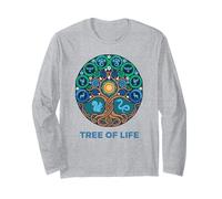 Albero Mistico della Vita Yggdrasil Etz Chaim Arbor Vitae Maglia a Manica