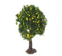 Albero Modello in Miniatura Realistico per Paesaggi e Diorami | Plastica e Filo, Verde con Frutti Gialli, per Parchi Modello, Trenini e Progetti Fai da Te