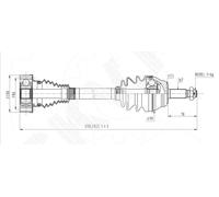 Albero motore anteriore destro per AUDI A3 Leon Octavia VW Bora Golf IV 1J040...