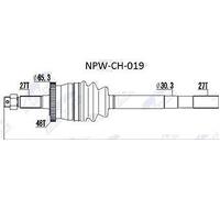 NTY Albero motore/Semiasse compatibile con CHRYSLER JEEP NPW-CH-019