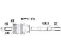 ALBERO MOTORE/ASSE LATO SINISTRO JEEP GRAND CHEROKEE - 1999
