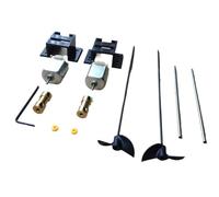 Albero Motore per Barche RC, 2 Set/Lotto Fai da Te Modello Barca Doppi Motori Drive Kit 130 Motore + Sedile Motore + Accoppiamento in Rame + 15 CM Albero + Eliche + Set di Accoppiamento in Rame