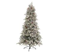 Albero Natale addobbato SOLE Verde innevato (PVC e PE - H210 D127 cm) 500 luci