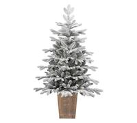 Amicasa Albero Natale 008644 PVC e PE H120 D72 cm Verde innevato