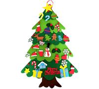 Albero Natale Feltro per Bambini, 32 Ornamenti Staccabili Regali Di Natale Di Nu